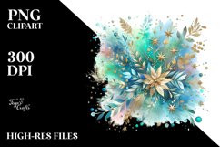 Colorful Cyan Glittery Background Clipart Product Image 1