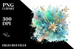 Colorful Cyan Glittery Background Clipart Product Image 1