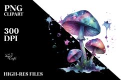 Magical Celestial Mushroom Watercolor Splash Product Image 1