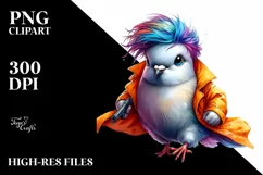 Aggressive Baby Dove Watercolor PNG Product Image 3