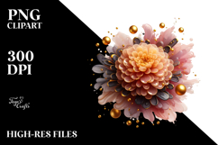 Glossy Marigold Splash PNG Product Image 2