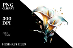 Calla Lily, Watercolor PNG Product Image 2