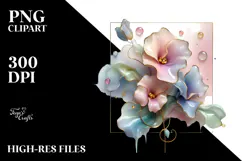 Pastel Sweet Pea Watercolor Splash PNG Product Image 2