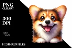 Cute Crazy Pembroke Welsh Corgi | Clipart Product Image 3