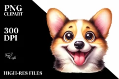 Crazy Pembroke Welsh Corgi | Sublimation | Clipart Product Image 3