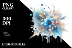 Colorful Blueis Gliterry Background Product Image 3