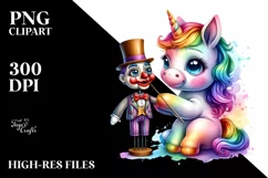 Baby Unicorn with Dummy, Quirky PNG Product Image 1