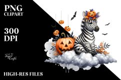 Zebra Dressed for Halloween, PNG Product Image 2