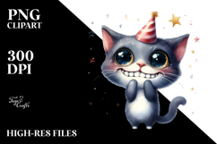 Big Eyes Party Hat Expression | Clipart Product Image 2