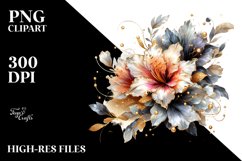 Shiny Golden Azalea Watercolor Splash Product Image 1