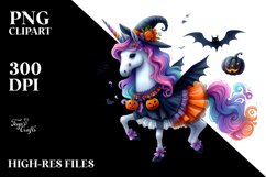 Unicorn Dressed for Halloween | Sublimation | Clipart Product Image 3