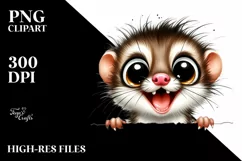 Crazy Weasel Watercolor Funny | Sublimation | Clipart Product Image 3