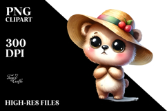 Baby Bear Sun Hat Smile | Clipart Product Image 2