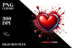 Red Glossy Heart Digital Art Product Image 2