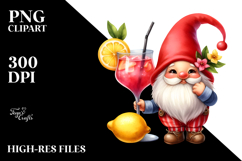 Gigantic Lemon Gnome Drinking PNG Product Image 2
