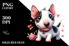 Watercolor Baby Cartoon Bull Terrier PNG Product Image 2