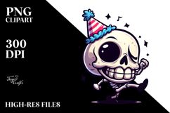 Silly Cartoon Suggar Skull PNG Product Image 2