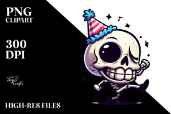 Silly Cartoon Suggar Skull PNG Product Image 2