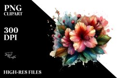 Whimsical Stained Rhododendron Clipart Product Image 3