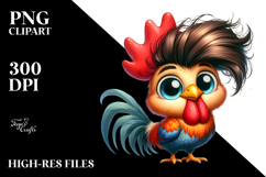 Funny Rooster Clipart Product Image 2