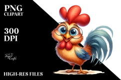 Funny Rooster Clipart Product Image 2