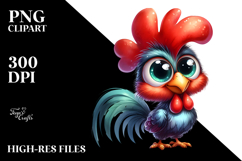 Funny Rooster Clipart Product Image 2