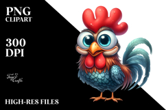Funny Rooster Clipart Product Image 2
