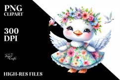 Smiling Cute Baby Swan | Clipart Product Image 3