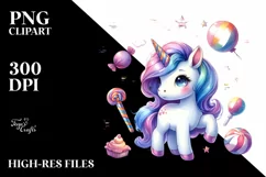 Cute Unicorn Pumpkin Halloween | Sublimation | Clipart Product Image 3