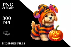 Cute Baby Dog Halloween Sublimation Clipart Product Image 1
