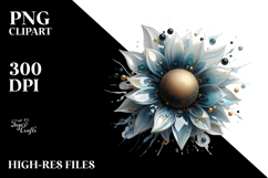 Abstract Glossy Sunflower, Transparent PNG Product Image 2