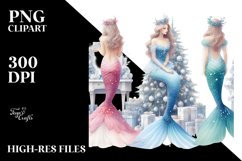 Mermaid Dressed Christmas | Clipart Product Image 3