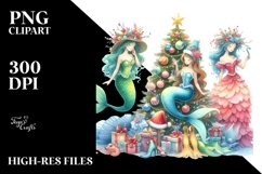 Mermaid Dressed Christmas | Clipart Product Image 3