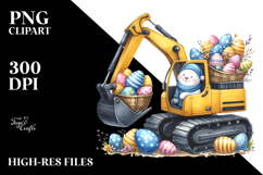 Creative Easter Excavator PNG Product Image 2