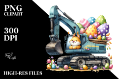Creative Easter Excavator PNG Product Image 2