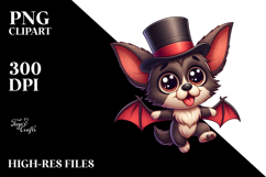 Silly Cartoon Bat PNG Product Image 2