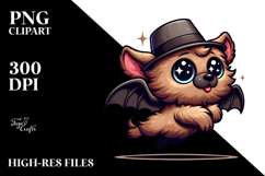 Cartoon Bat Dancing with Sparkling Eyes PNG Product Image 2