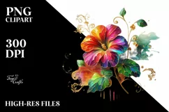 Watercolor Luxury Flower Splash Clipart Product Image 3