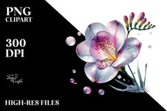 Shiny Freesia Watercolor | Clipart Product Image 3