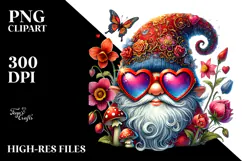 Digital Painting Valentines Gnome PNG Product Image 2
