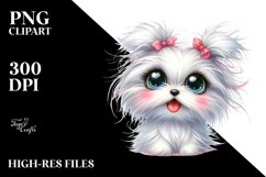 Watercolor Cute Maltese, Transparent PNG Product Image 2