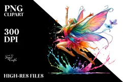 Simple Jumping Fairy, Beautiful PNG Product Image 2