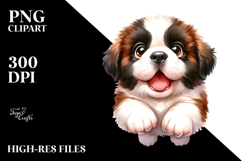 Baby Cartoon Saint Bernard, Transparent PNG Product Image 2
