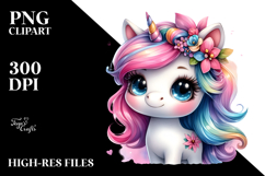 Cute Vibrant Unicorn PNG Product Image 2