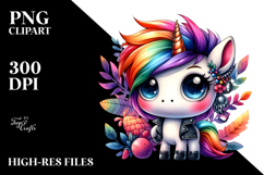 Cute Vibrant Unicorn PNG Product Image 2