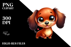 Watercolor Cute Cartoon Dachshund, Transparent PNG Product Image 2