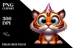 Silly Cartoon Tiger PNG Product Image 2