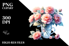 Camellia and Watercolor | Clipart Product Image 2