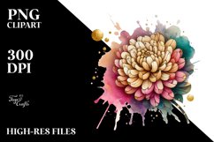 Colorful Abstract Chrysanthemum Splash | Sublimation Product Image 1