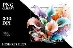 Calla Lily with Metallic Insertions PNG Product Image 1